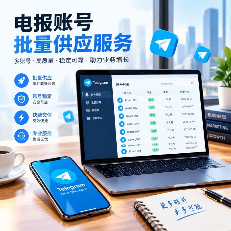 电报账号批发 一站式满足批量运营需求